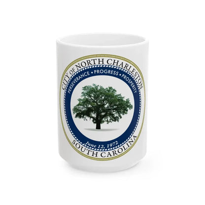 Seal of North Charleston South Carolina - White Coffee Mug 15oz - Go Mug Yourself