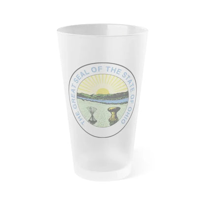 Seal of Ohio 1967 1996 - Frosted Pint Glass 16oz 16oz Frosted - Go Mug Yourself
