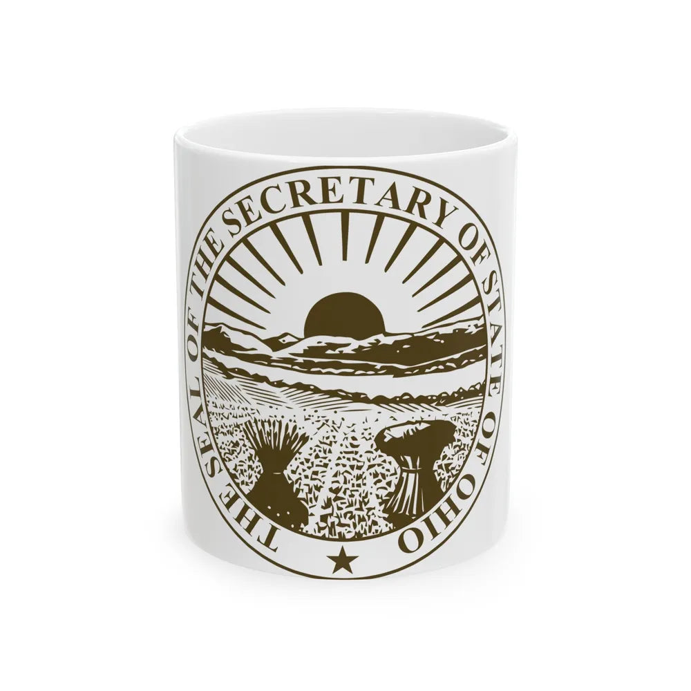 Seal of Ohio Secretary of State - White Coffee Mug-11oz-Go Mug Yourself