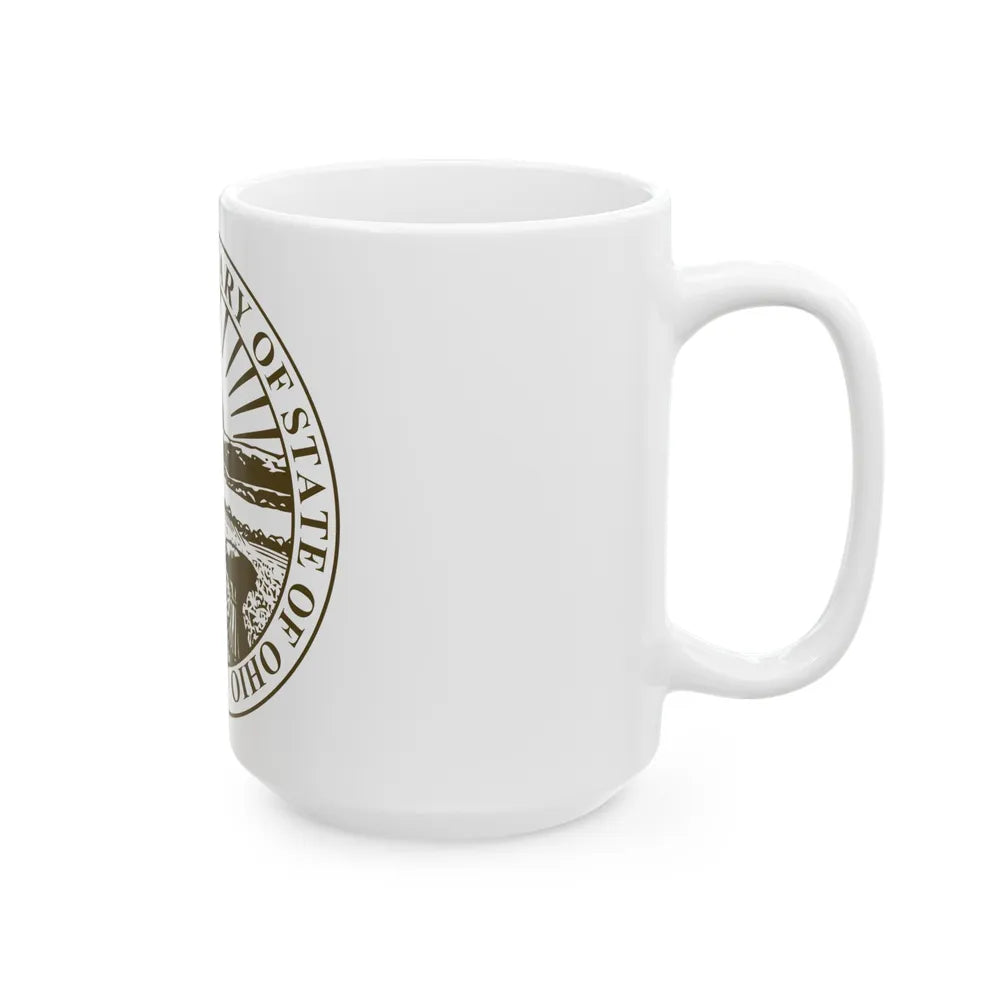 Seal of Ohio Secretary of State - White Coffee Mug-Go Mug Yourself