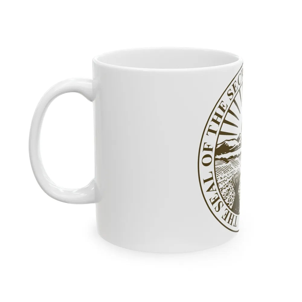 Seal of Ohio Secretary of State - White Coffee Mug-Go Mug Yourself