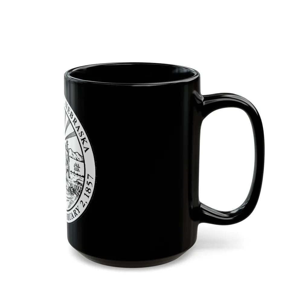 Seal of Omaha Nebraska - Black Coffee Mug-Go Mug Yourself