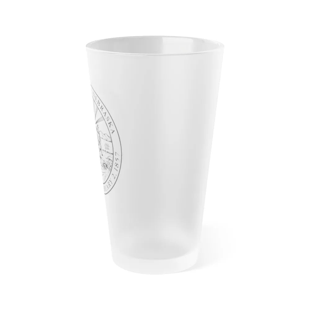 Seal of Omaha Nebraska - Frosted Pint Glass 16oz-Go Mug Yourself