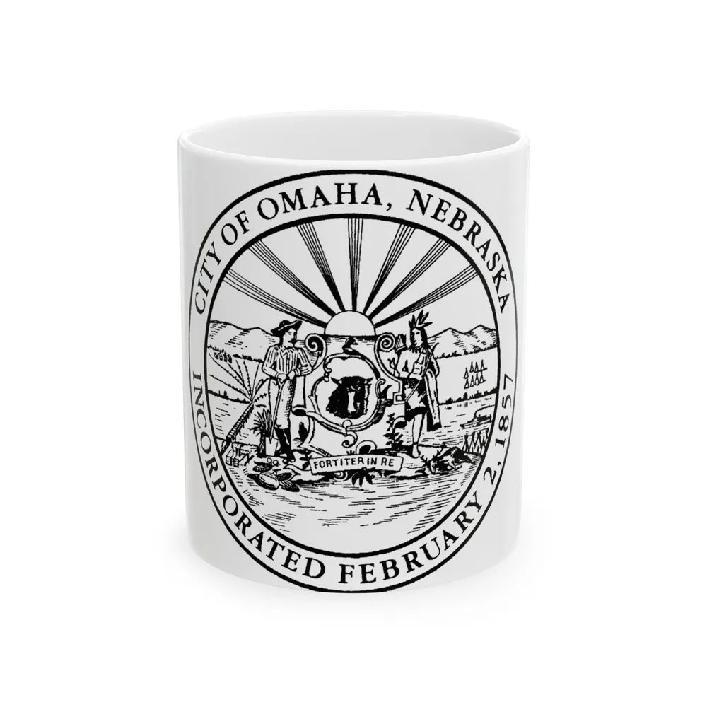 Seal of Omaha Nebraska - White Coffee Mug-11oz-Go Mug Yourself