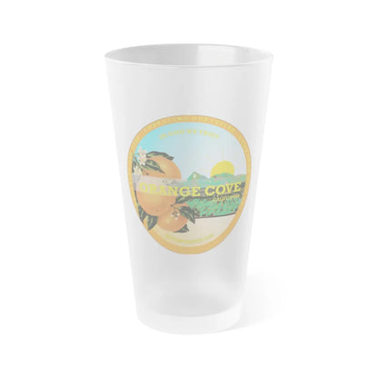 Seal of Orange Cove California - Frosted Pint Glass 16oz-16oz-Frosted-Go Mug Yourself