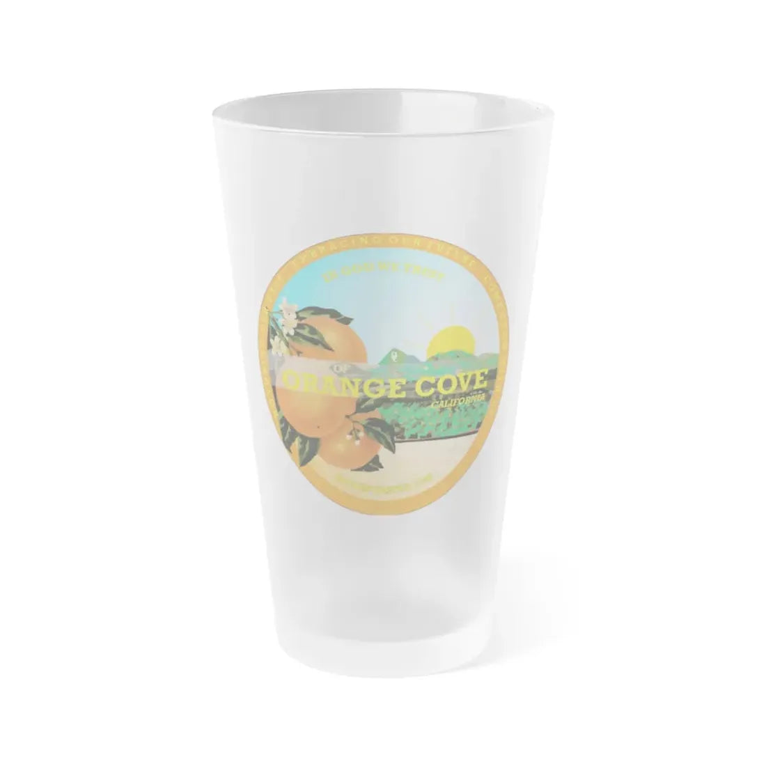Seal of Orange Cove California - Frosted Pint Glass 16oz 16oz Frosted - Go Mug Yourself