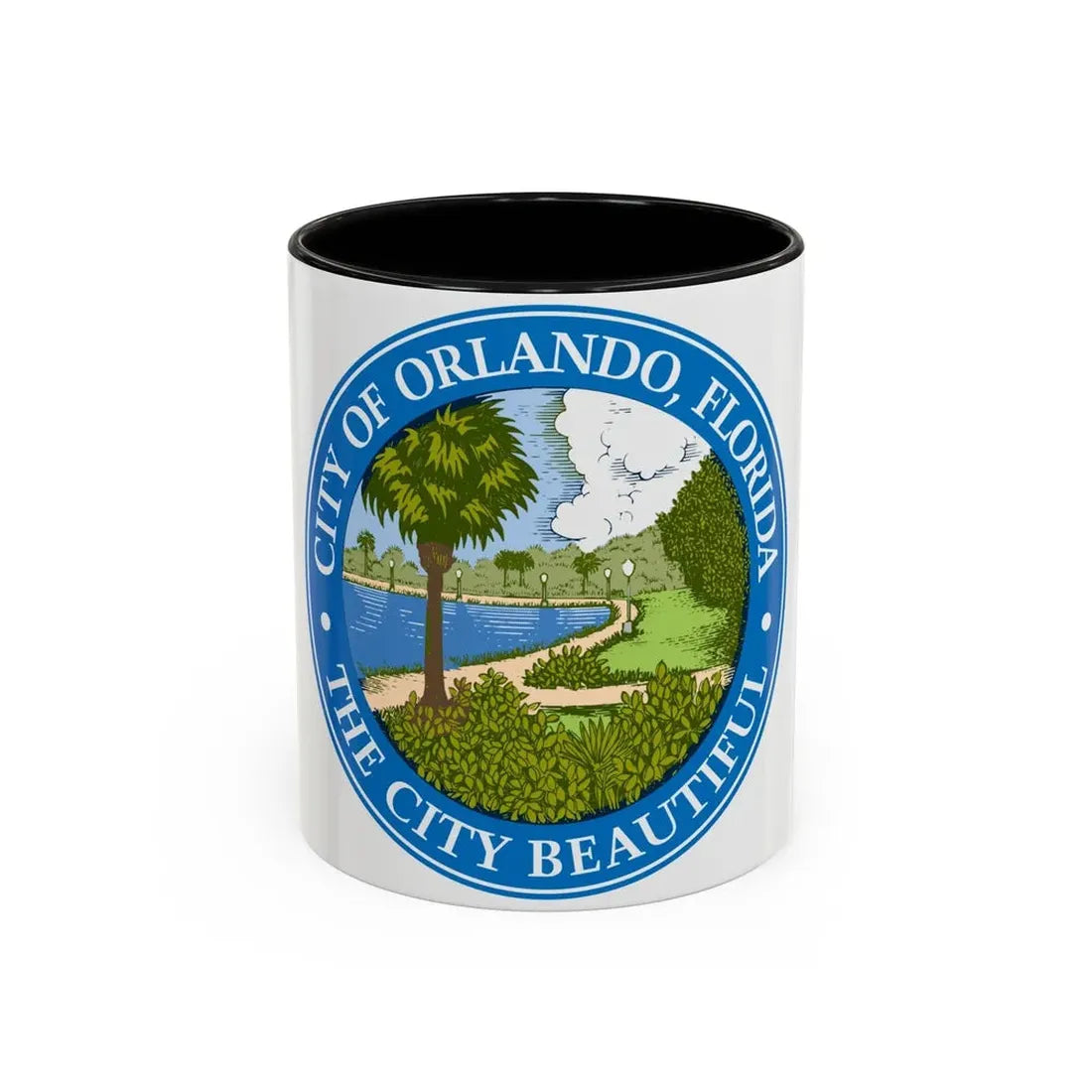 Seal of Orlando Florida - Accent Coffee Mug 11oz Black - Go Mug Yourself