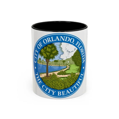 Seal of Orlando Florida - Accent Coffee Mug 11oz Black - Go Mug Yourself