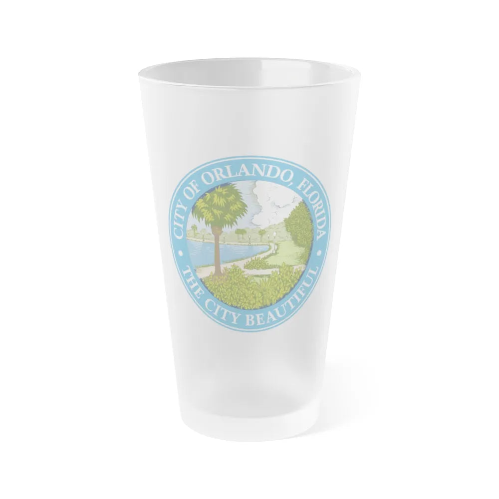 Seal of Orlando Florida - Frosted Pint Glass 16oz-16oz-Frosted-Go Mug Yourself