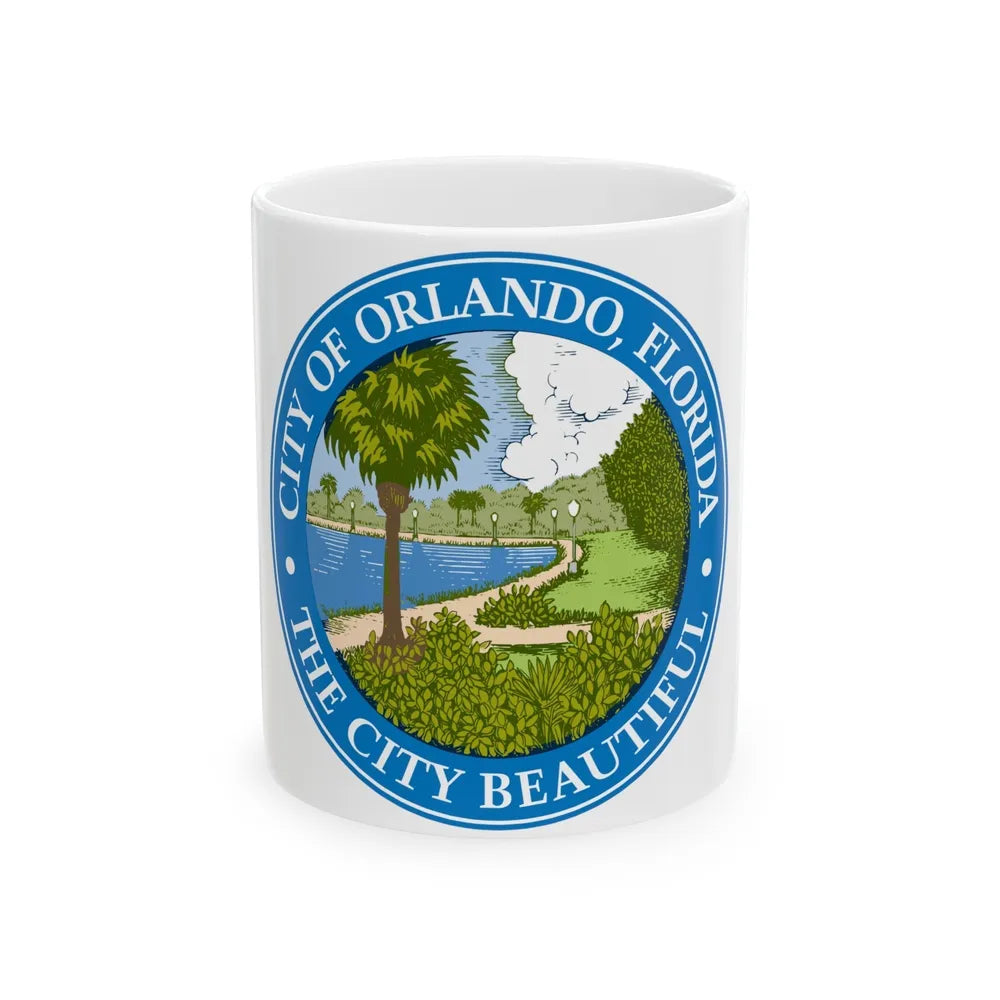 Seal of Orlando Florida - White Coffee Mug-11oz-Go Mug Yourself