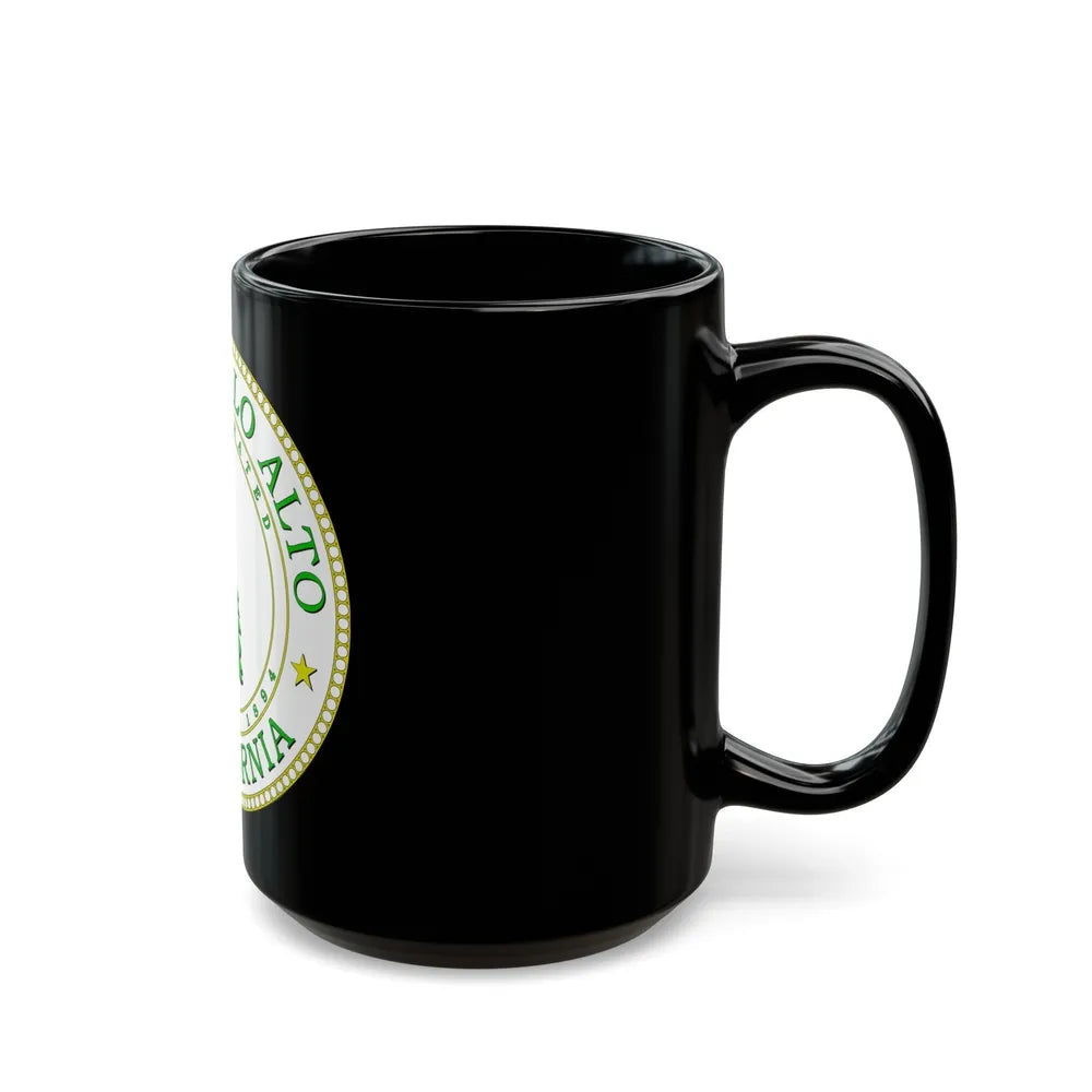 Seal of Palo Alto California - Black Coffee Mug-Go Mug Yourself