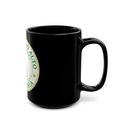 Seal of Palo Alto California - Black Coffee Mug-Go Mug Yourself