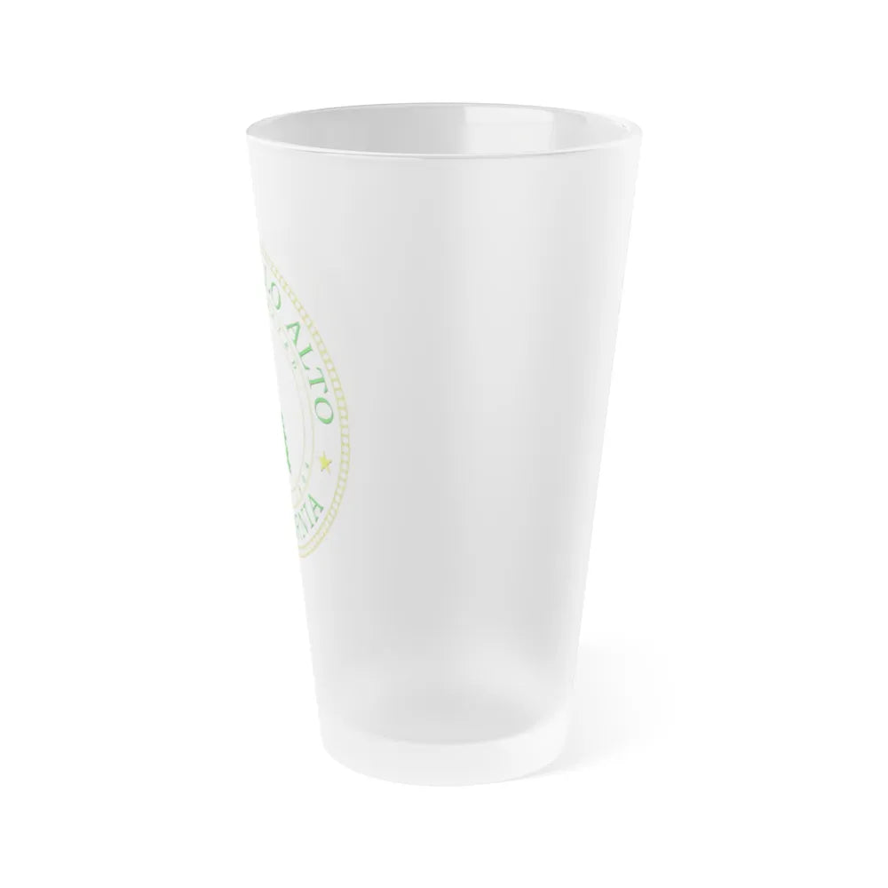 Seal of Palo Alto California - Frosted Pint Glass 16oz-Go Mug Yourself