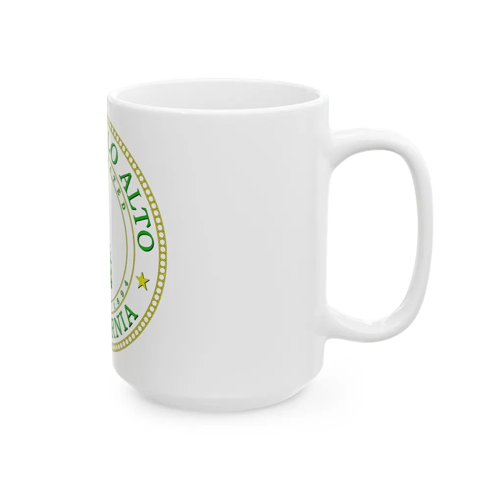 Seal of Palo Alto California - White Coffee Mug-Go Mug Yourself