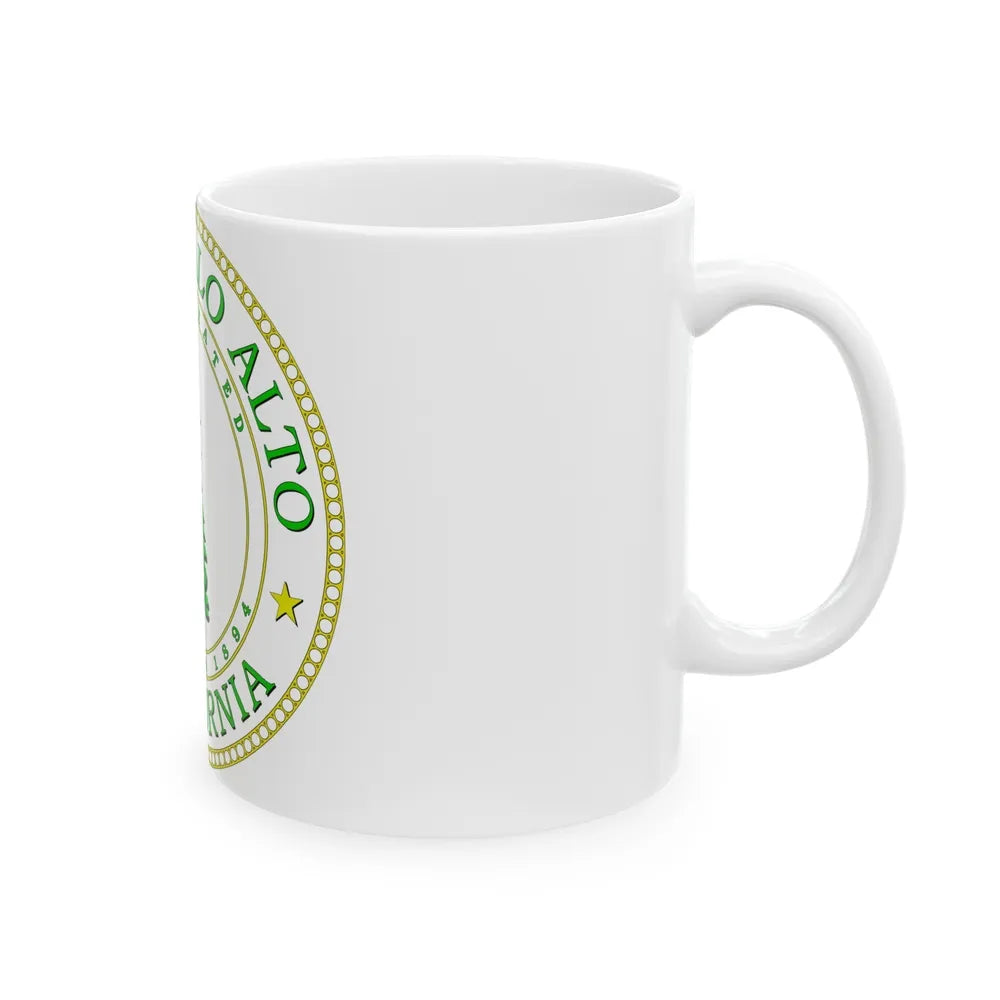 Seal of Palo Alto California - White Coffee Mug-Go Mug Yourself