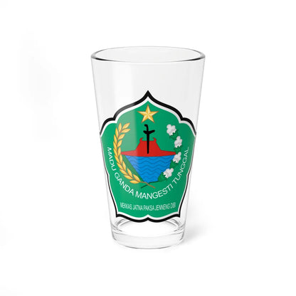Seal of Pamekasan Regency (Indonesia) (Coat of Arms) Pint Glass 16oz 16oz - Go Mug Yourself