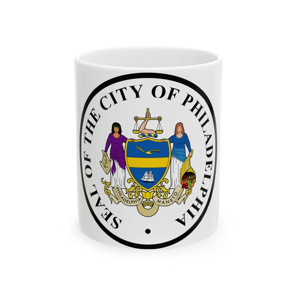 Seal of Philadelphia Pennsylvania - White Coffee Mug-11oz-Go Mug Yourself