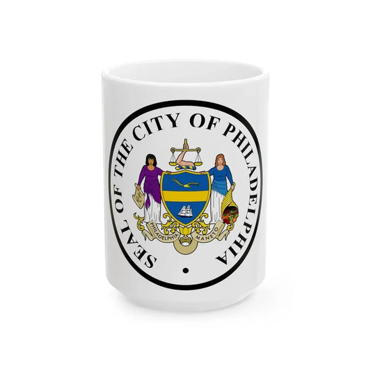 Seal of Philadelphia Pennsylvania - White Coffee Mug 15oz - Go Mug Yourself