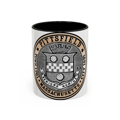 Seal of Pittsfield Massachusetts - Accent Coffee Mug 11oz Black - Go Mug Yourself