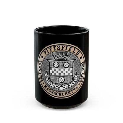 Seal of Pittsfield Massachusetts - Black Coffee Mug-15oz-Go Mug Yourself