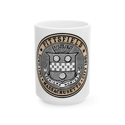 Seal of Pittsfield Massachusetts - White Coffee Mug 15oz - Go Mug Yourself