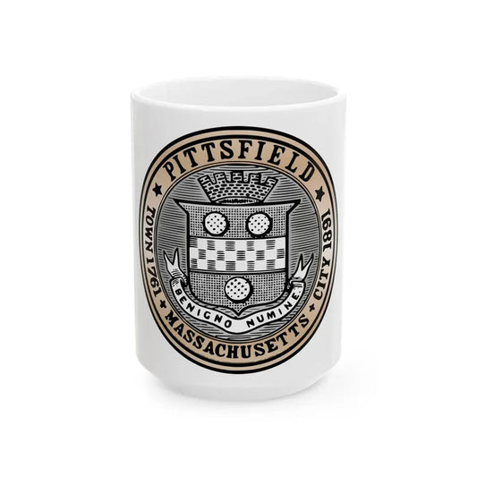 Seal of Pittsfield Massachusetts - White Coffee Mug 15oz - Go Mug Yourself