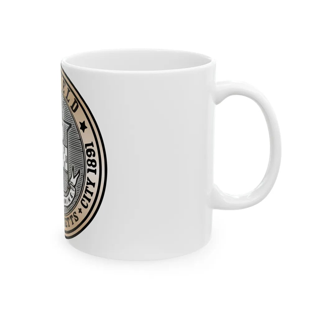 Seal of Pittsfield Massachusetts - White Coffee Mug-Go Mug Yourself