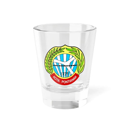 Seal of Pontianak (Indonesia) (Coat of Arms) Shot Glass 1.5oz 1.5oz - Go Mug Yourself