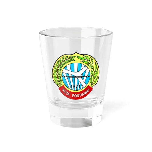 Seal of Pontianak (Indonesia) (Coat of Arms) Shot Glass 1.5oz 1.5oz - Go Mug Yourself