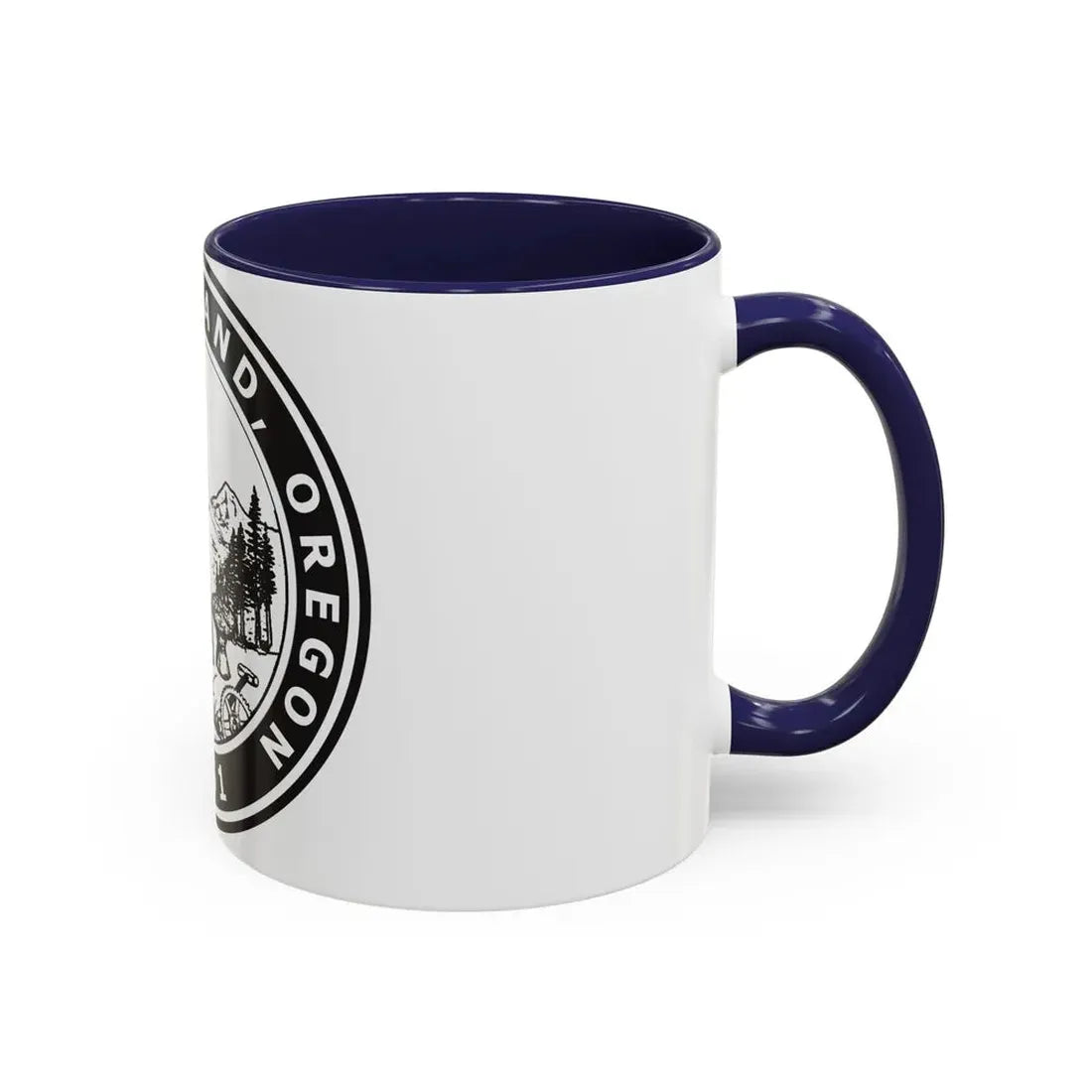 Seal of Portland Oregon - Accent Coffee Mug - Go Mug Yourself