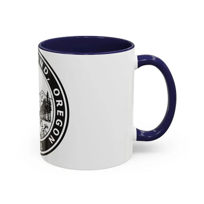 Seal of Portland Oregon - Accent Coffee Mug - Go Mug Yourself