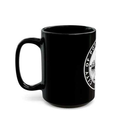 Seal of Portland Oregon - Black Coffee Mug-Go Mug Yourself