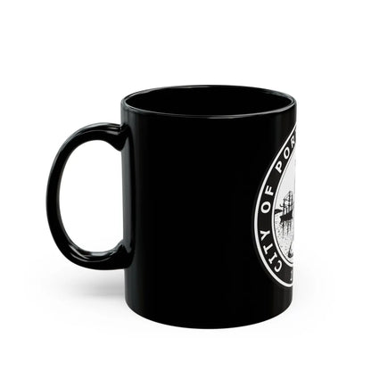 Seal of Portland Oregon - Black Coffee Mug-Go Mug Yourself