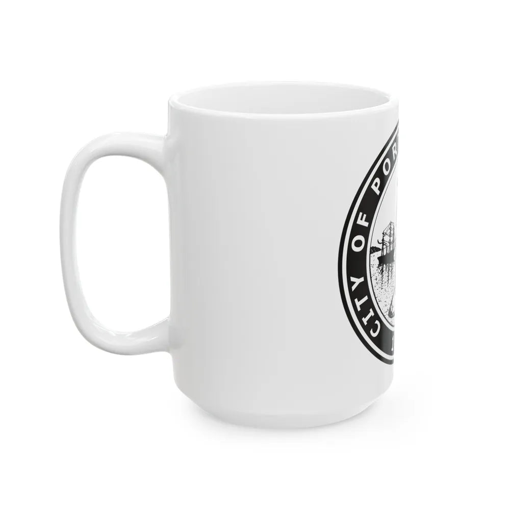 Seal of Portland Oregon - White Coffee Mug-Go Mug Yourself