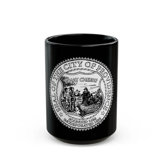 Seal of Providence Rhode Island - Black Coffee Mug 15oz - Go Mug Yourself
