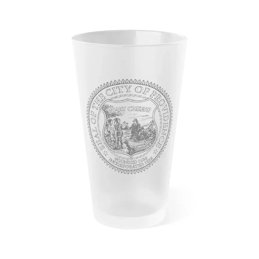 Seal of Providence Rhode Island - Frosted Pint Glass 16oz 16oz Frosted - Go Mug Yourself