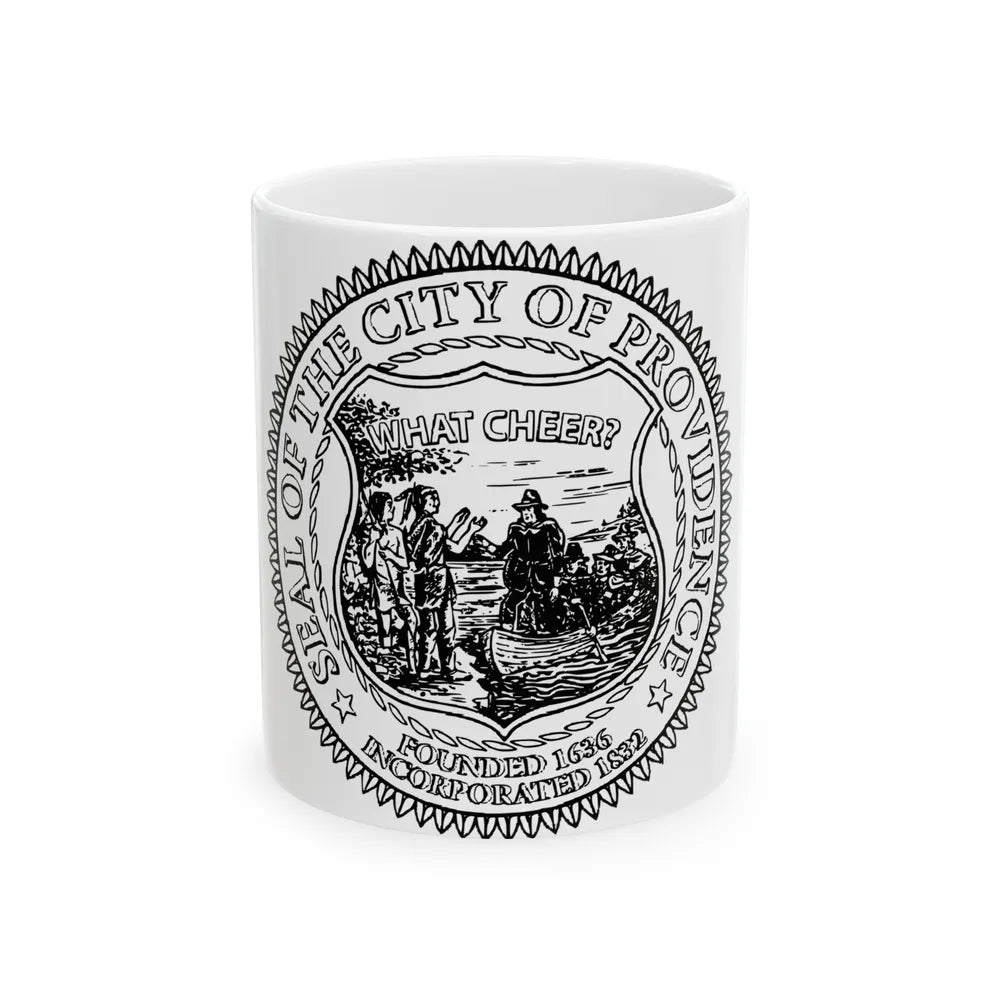 Seal of Providence Rhode Island - White Coffee Mug-11oz-Go Mug Yourself