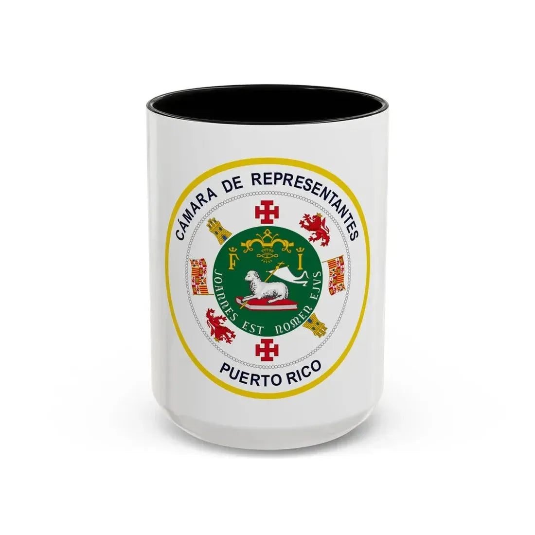 Seal of Puerto Rico House of Representatives - Accent Coffee Mug 15oz Black - Go Mug Yourself