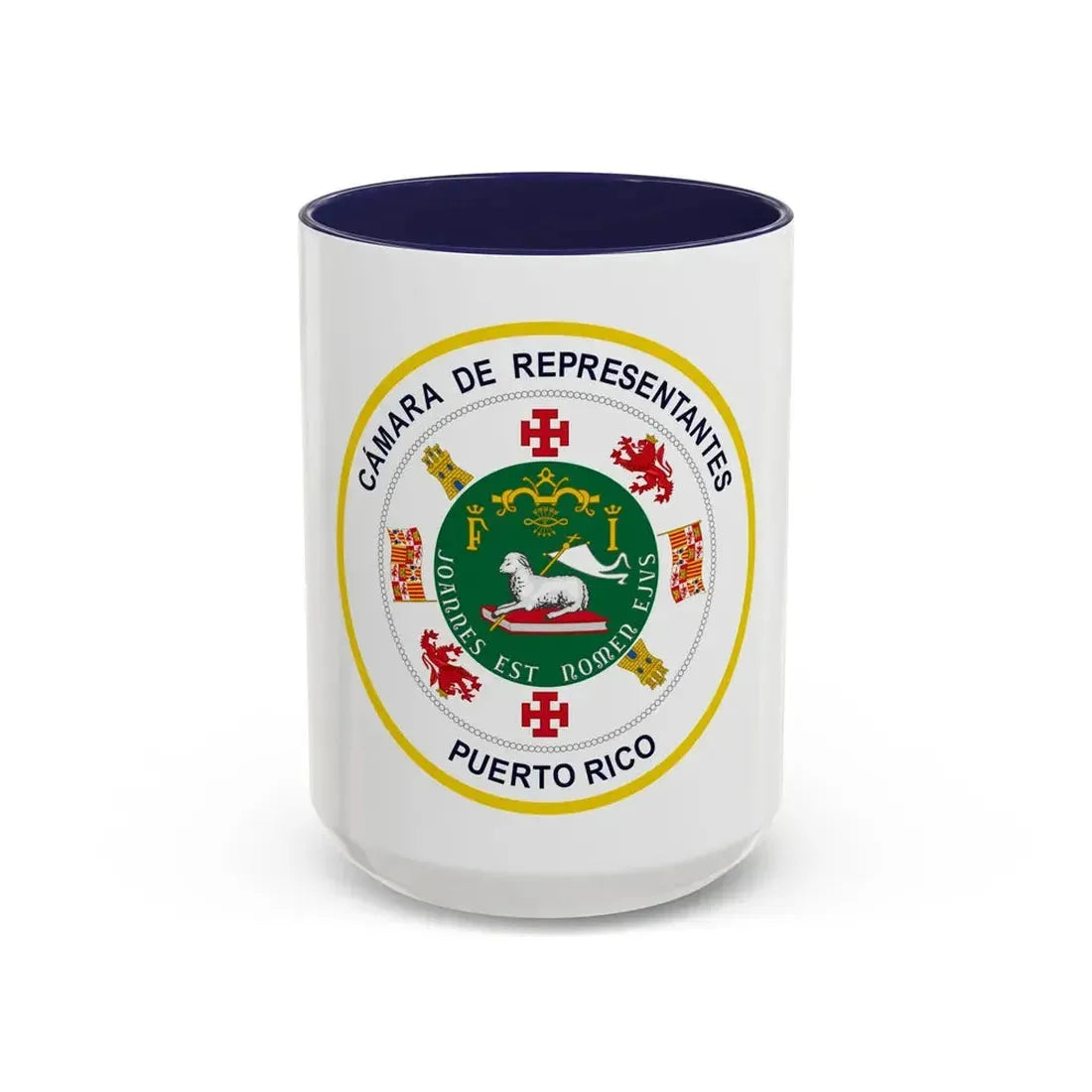 Seal of Puerto Rico House of Representatives - Accent Coffee Mug 15oz Navy - Go Mug Yourself
