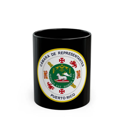 Seal of Puerto Rico House of Representatives - Black Coffee Mug-11oz-Go Mug Yourself