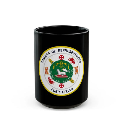 Seal of Puerto Rico House of Representatives - Black Coffee Mug 15oz - Go Mug Yourself