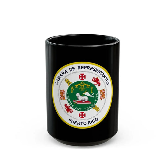 Seal of Puerto Rico House of Representatives - Black Coffee Mug 15oz - Go Mug Yourself