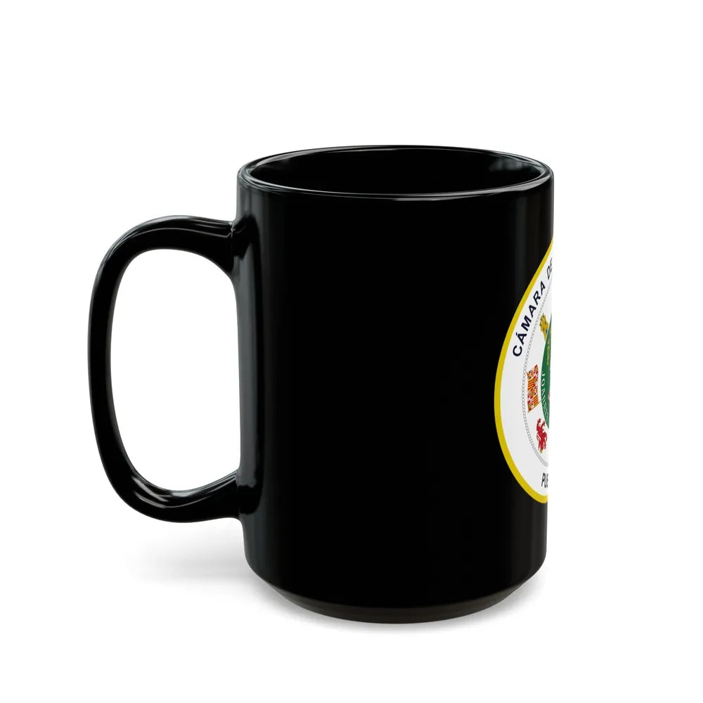 Seal of Puerto Rico House of Representatives - Black Coffee Mug-Go Mug Yourself