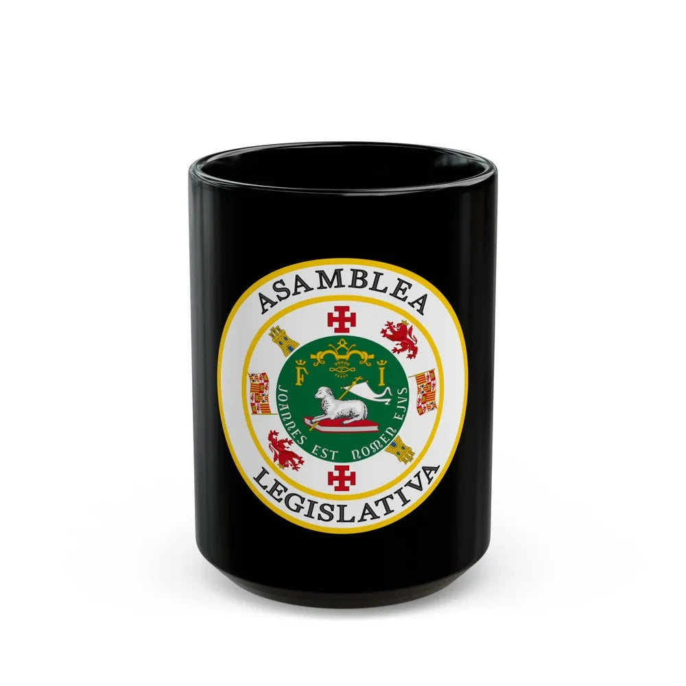 Seal of Puerto Rico Legislature - Black Coffee Mug-15oz-Go Mug Yourself