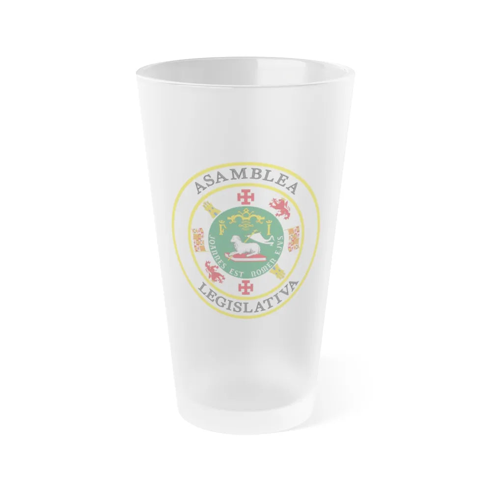 Seal of Puerto Rico Legislature - Frosted Pint Glass 16oz-16oz-Frosted-Go Mug Yourself