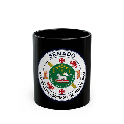 Seal of Puerto Rico Senate - Black Coffee Mug-11oz-Go Mug Yourself