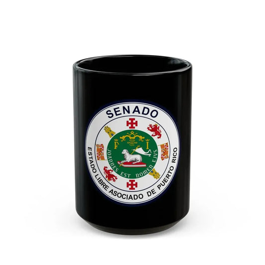 Seal of Puerto Rico Senate - Black Coffee Mug 15oz - Go Mug Yourself