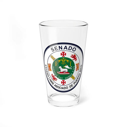 Seal of Puerto Rico Senate - Pint Glass 16oz-16oz-Go Mug Yourself