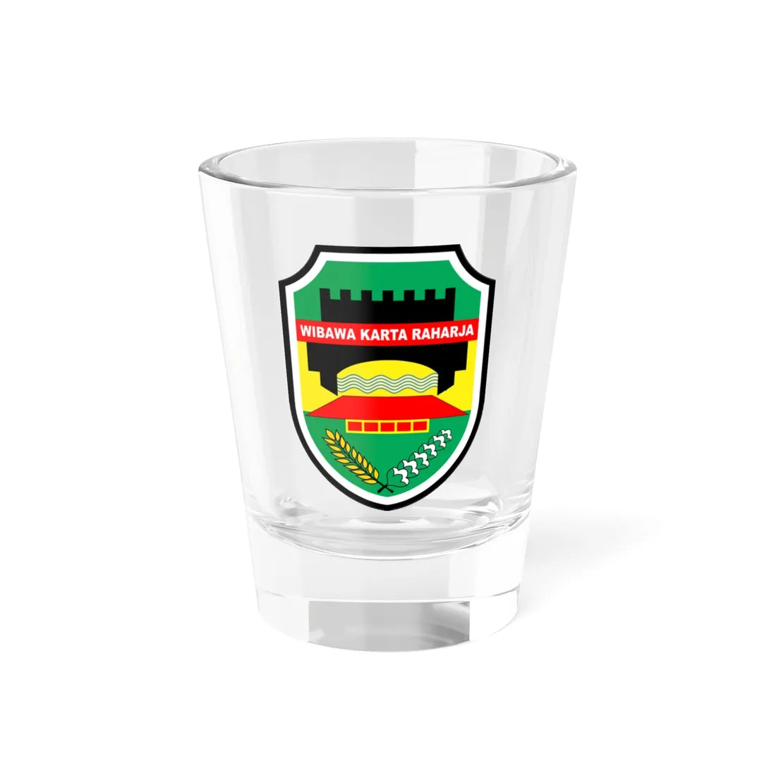 Seal of Purwakarta Regency (Indonesia) (Coat of Arms) Shot Glass 1.5oz 1.5oz - Go Mug Yourself