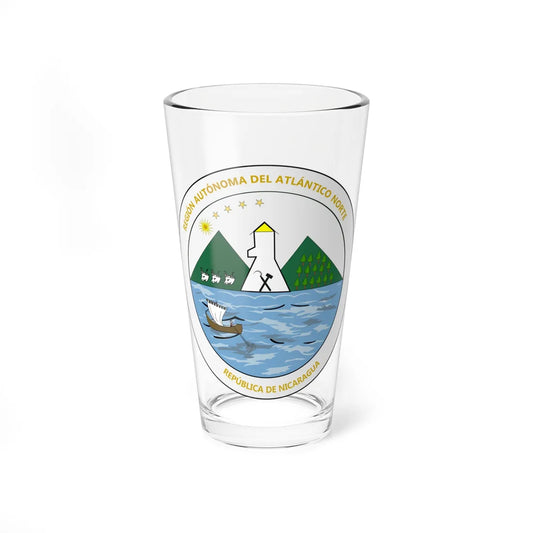 Seal of Region Autonoma del Atlantico Norte (Nicaragua) (Coat of Arms) Pint Glass 16oz 16oz - Go Mug Yourself